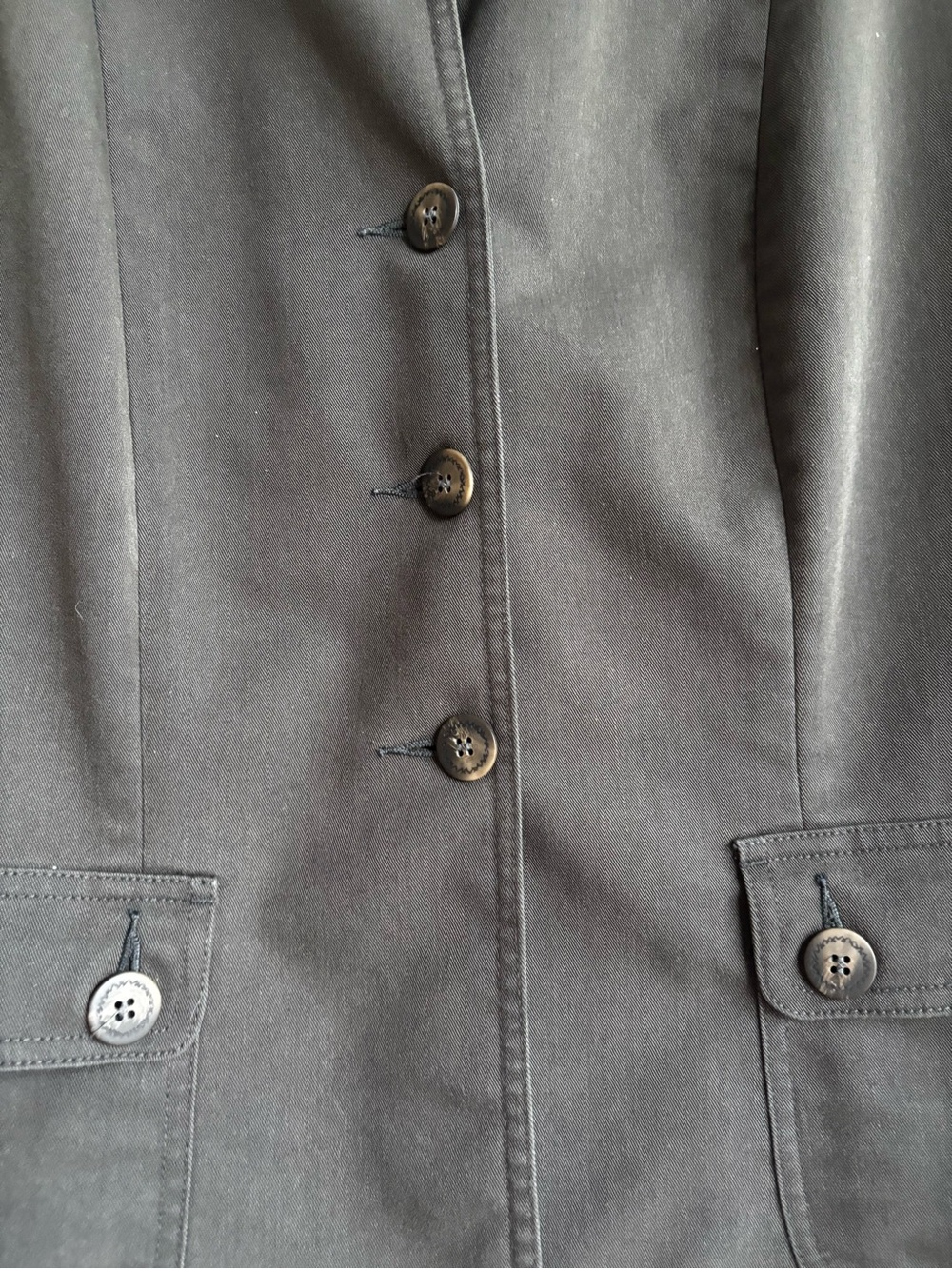 Tilley Olive Tailored Button-Front Blazer Jacket - Picture 10 of 12